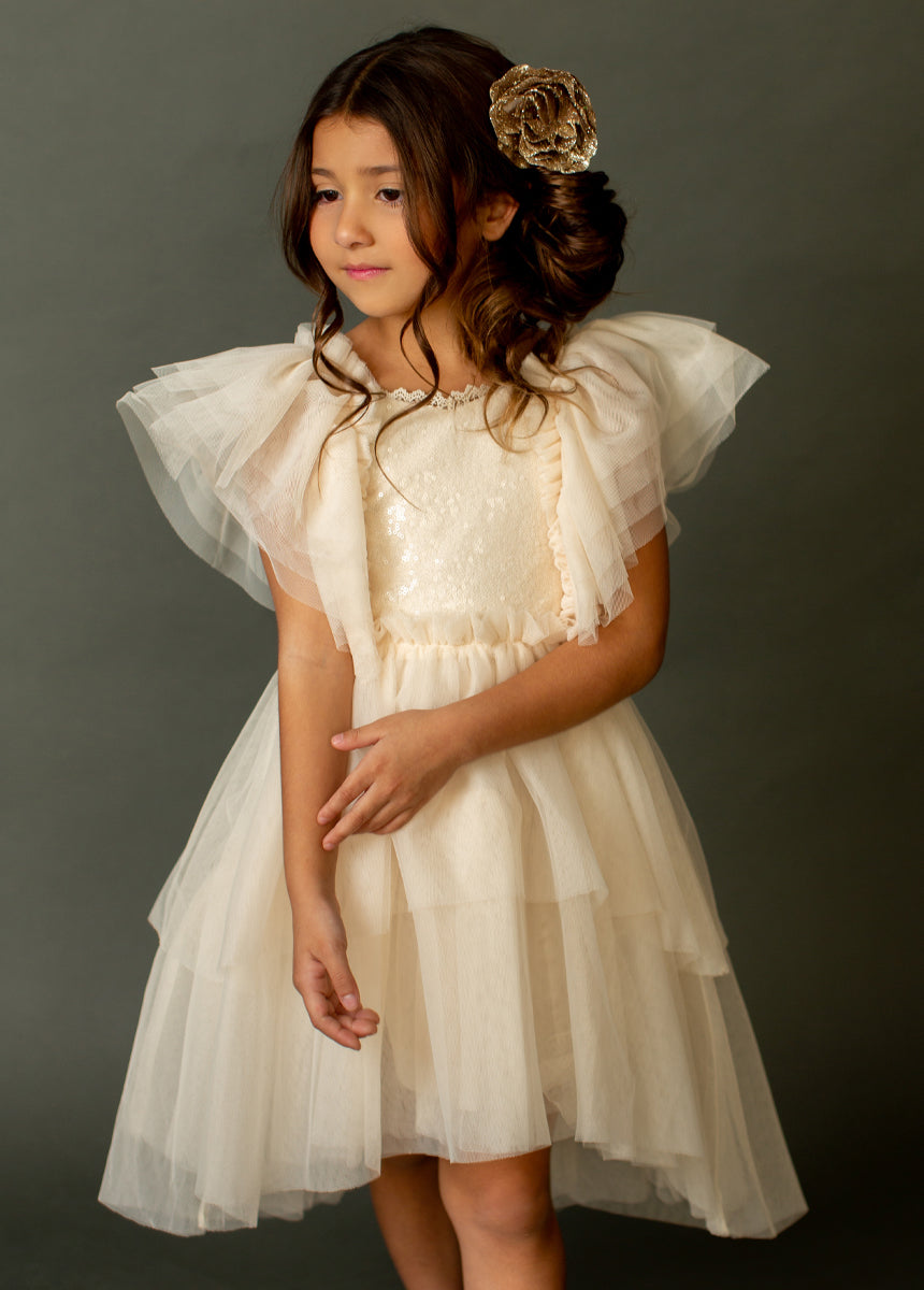 Ayla Petticoat Dress in Vanilla