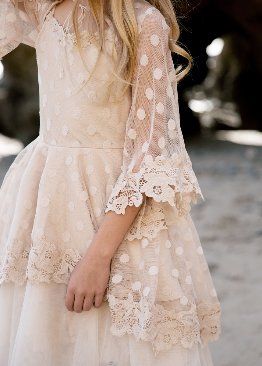 Gracyn Petticoat Dress in Oat