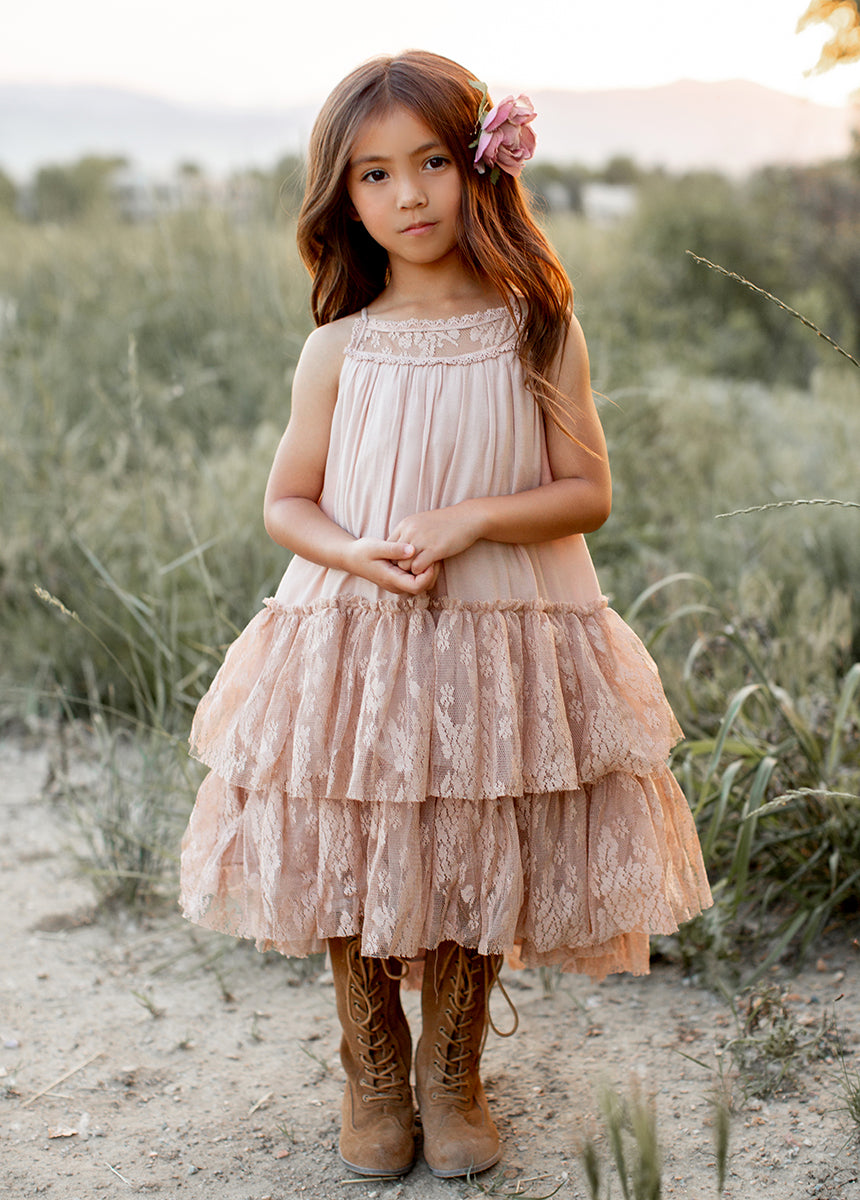 Catrina Dress in Desert Shell