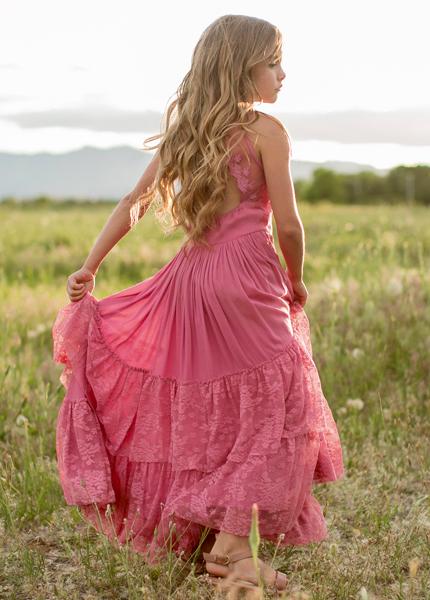Catrin Dress in Wild Rose