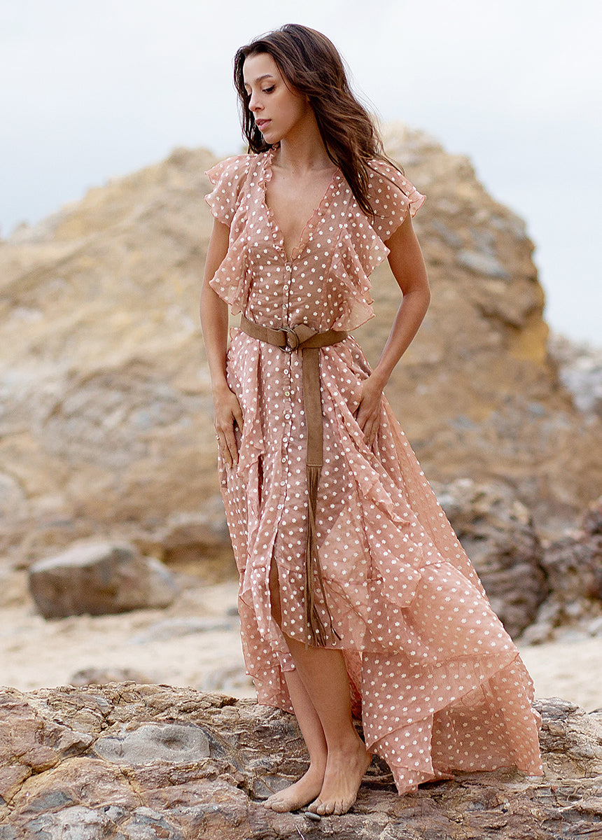 Cass Dress in Warm Sand