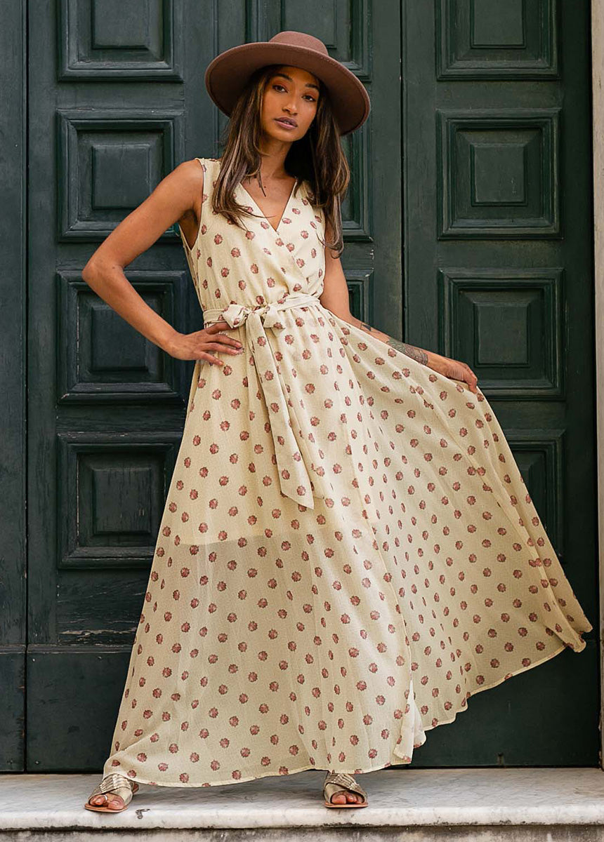 Mariam Dress in Floral Dot