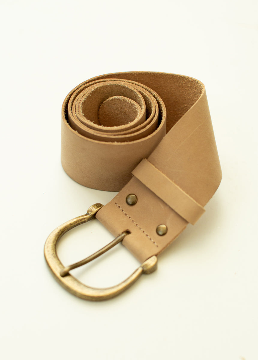 Zosi Leather Belt in Tan