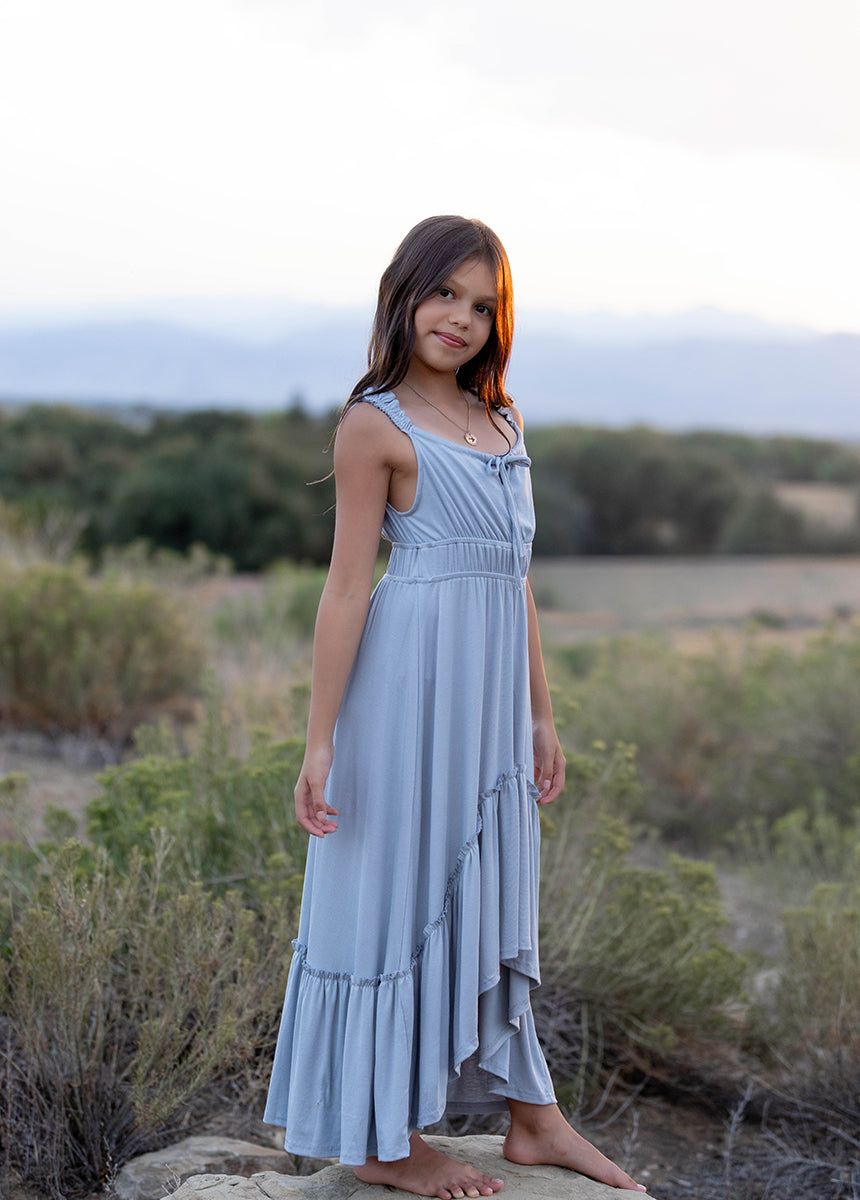 Alora Dress in Pale Blue