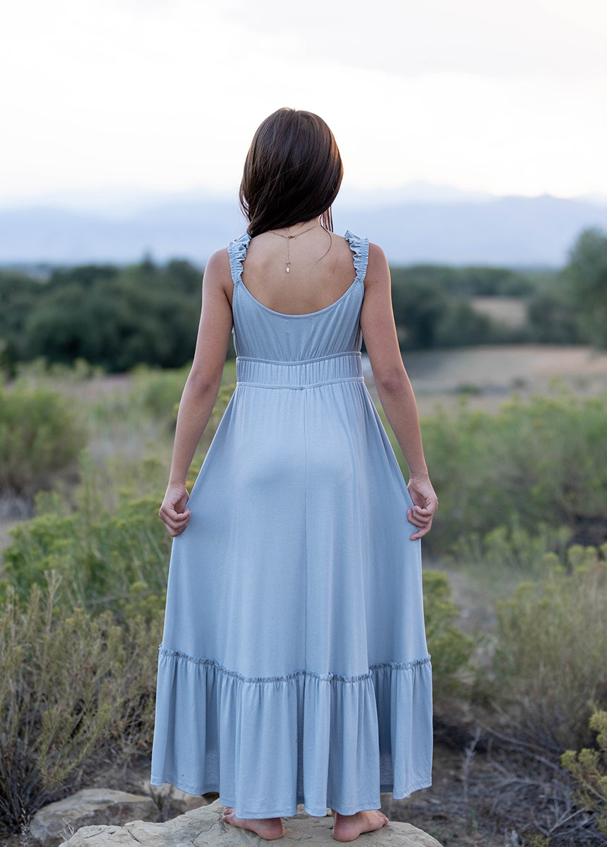 Alora Dress in Pale Blue