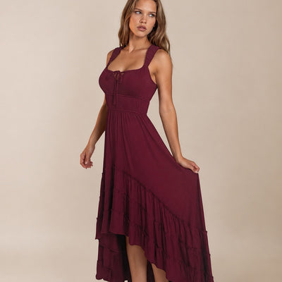 Alouette Dress in Burgundy