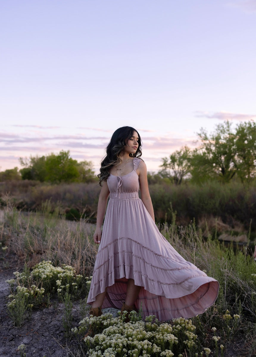 Alouette Dress in Nude Pink