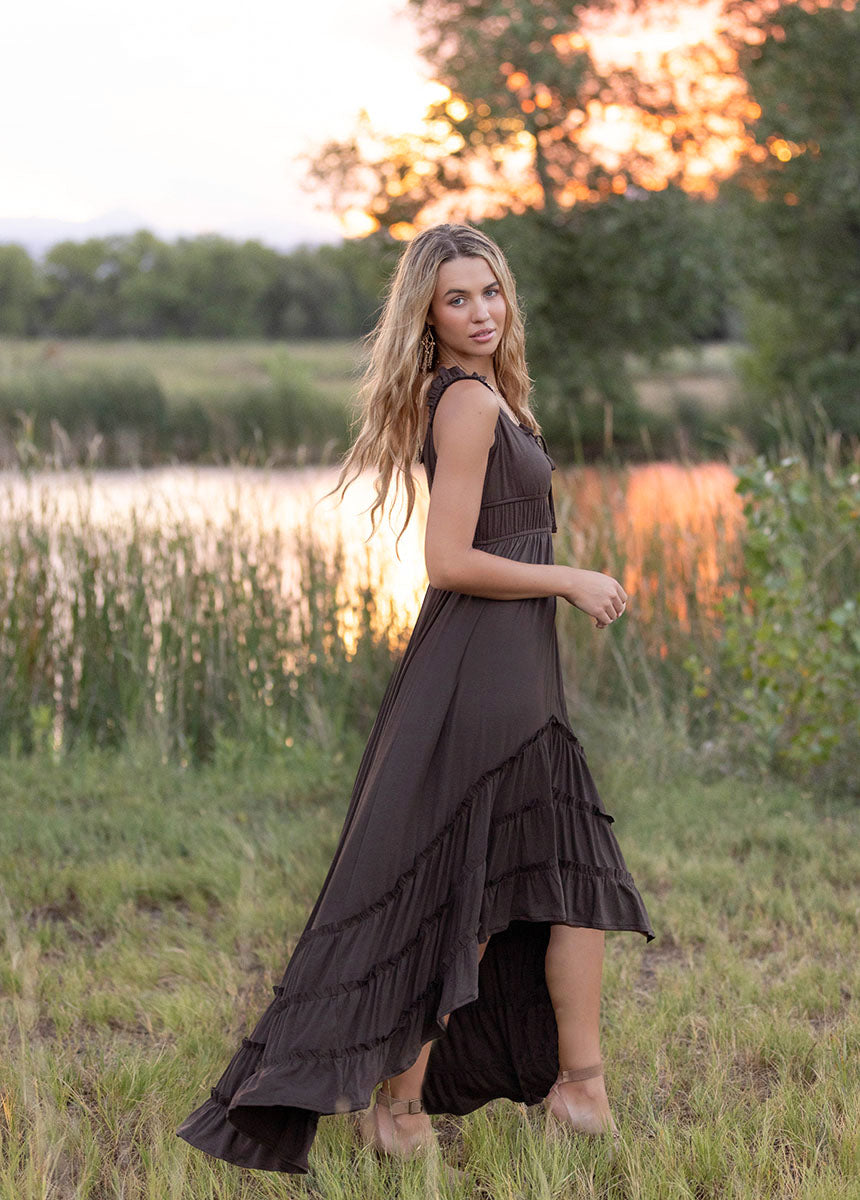 Alouette Dress in Charcoal