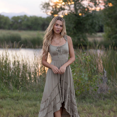 Alouette Dress in Pale Agave