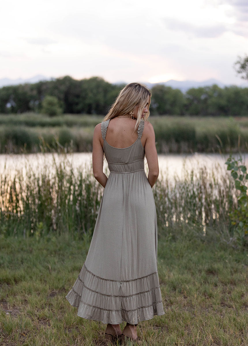 Alouette Dress in Pale Agave