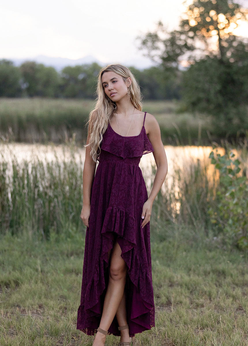 Amalee Dress in Burgundy