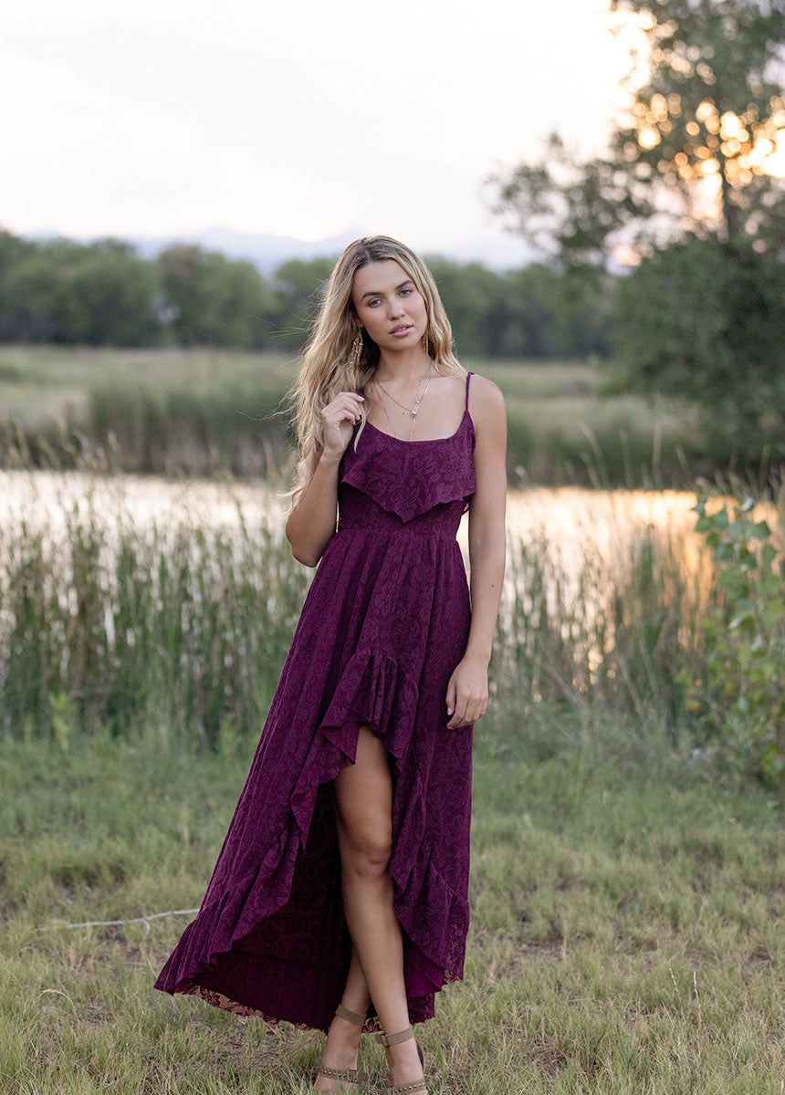 Amalee Dress in Burgundy