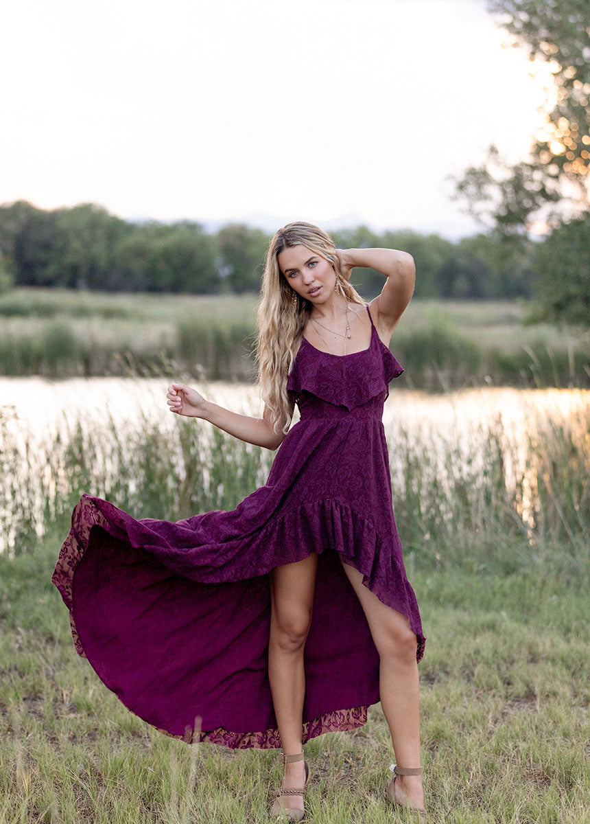 Amalee Dress in Burgundy