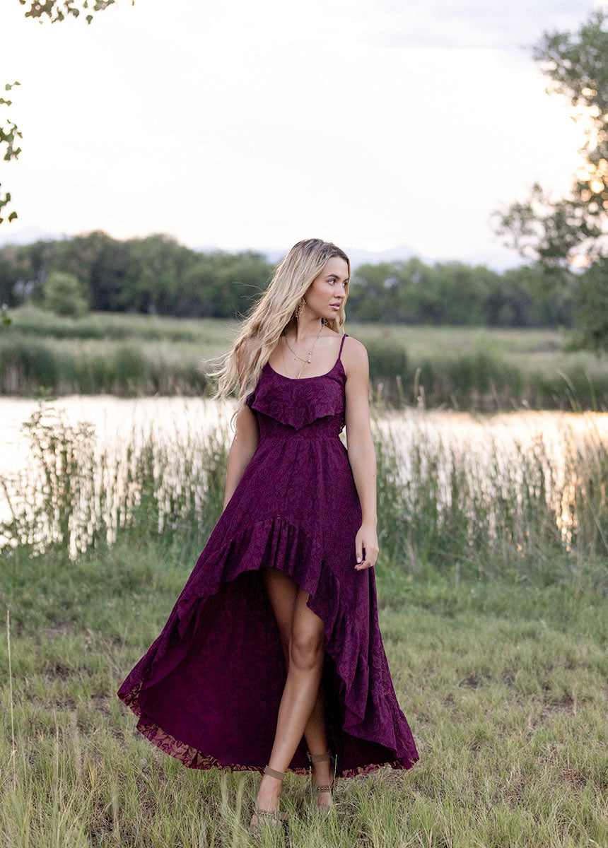 Amalee Dress in Burgundy