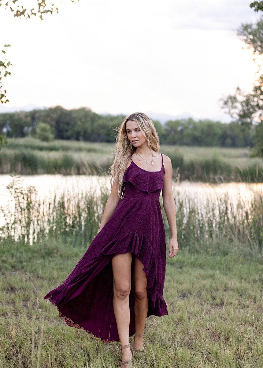 Amalee Dress in Burgundy