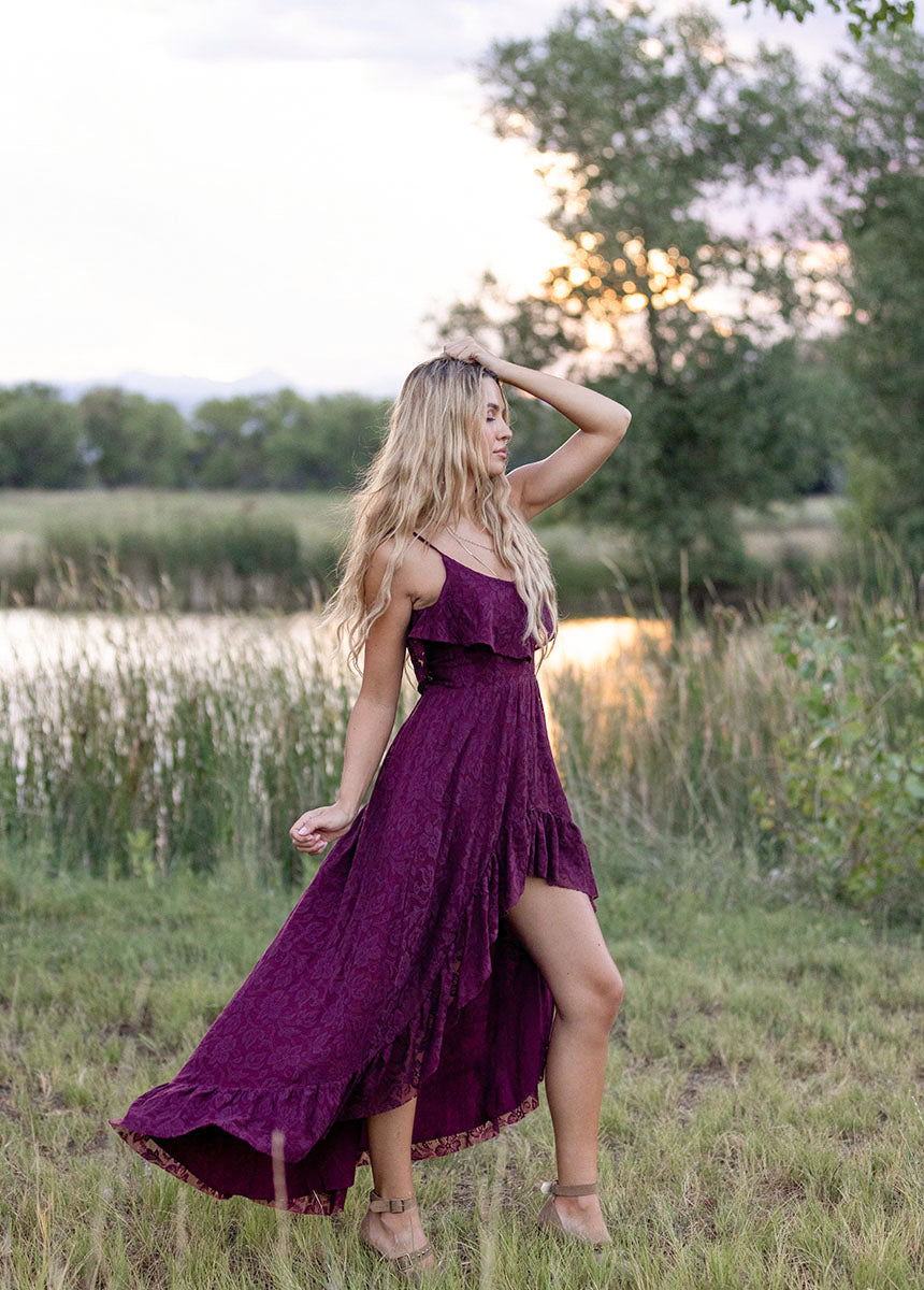 Amalee Dress in Burgundy