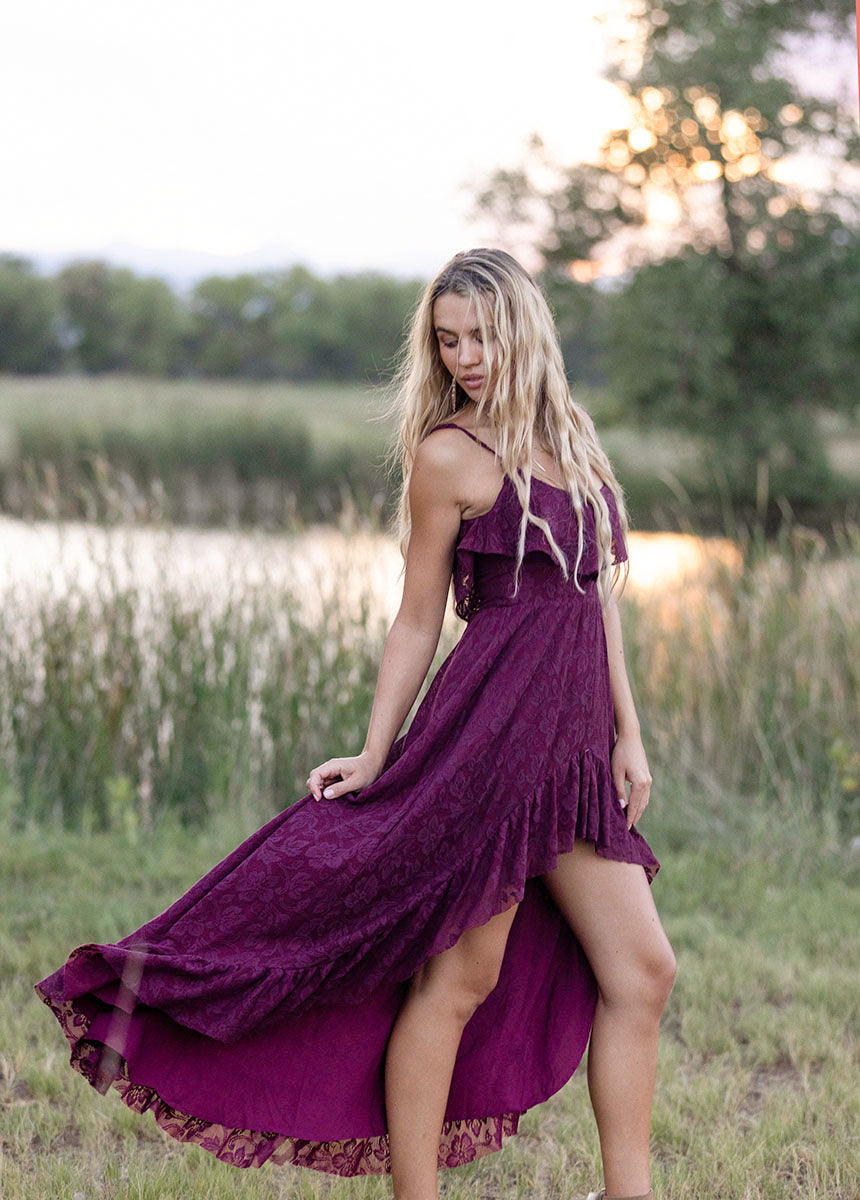 Amalee Dress in Burgundy