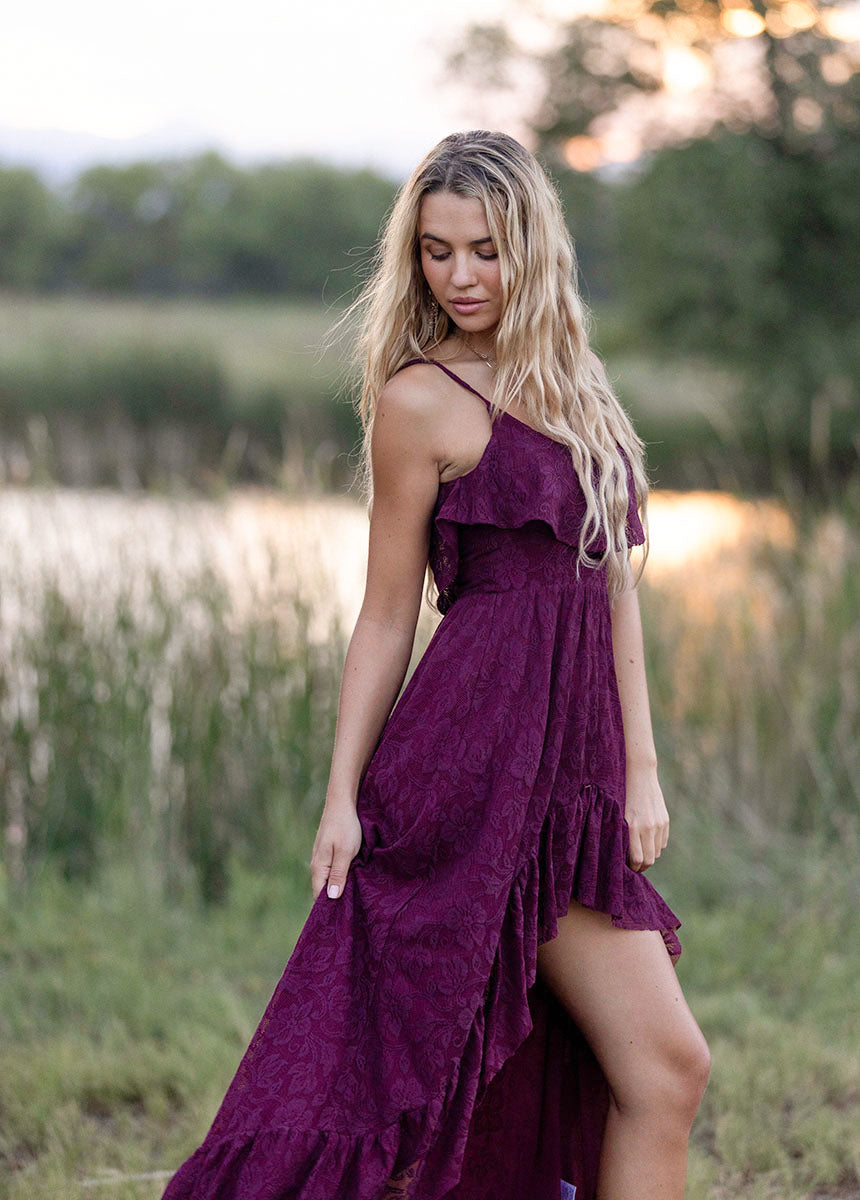 Amalee Dress in Burgundy