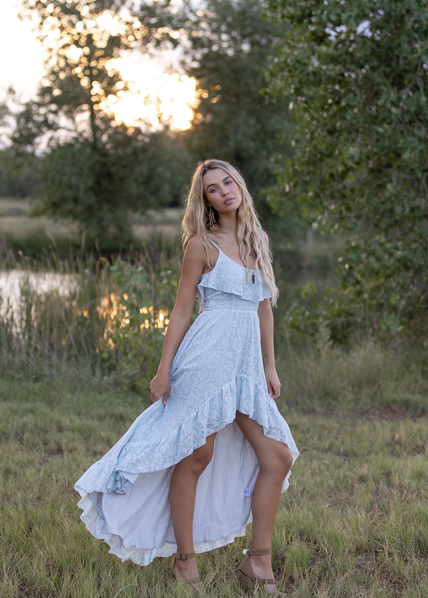 Amalee Dress in Ice Blue