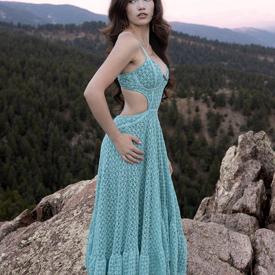 Bebe Dress in Soft Teal