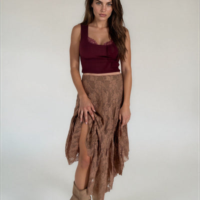 Candy Skirt in Lace Nutmeg