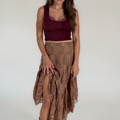 Candy Skirt in Lace Nutmeg