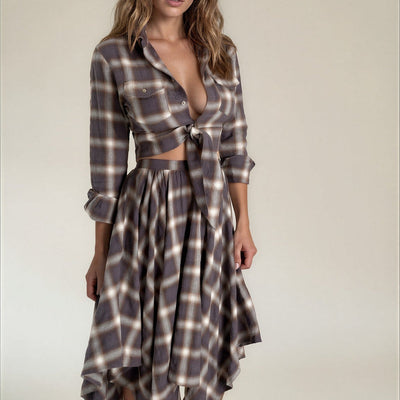 Casey Set in Slate Plaid