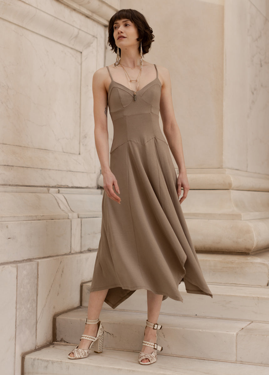 Circe Dress in Oyster