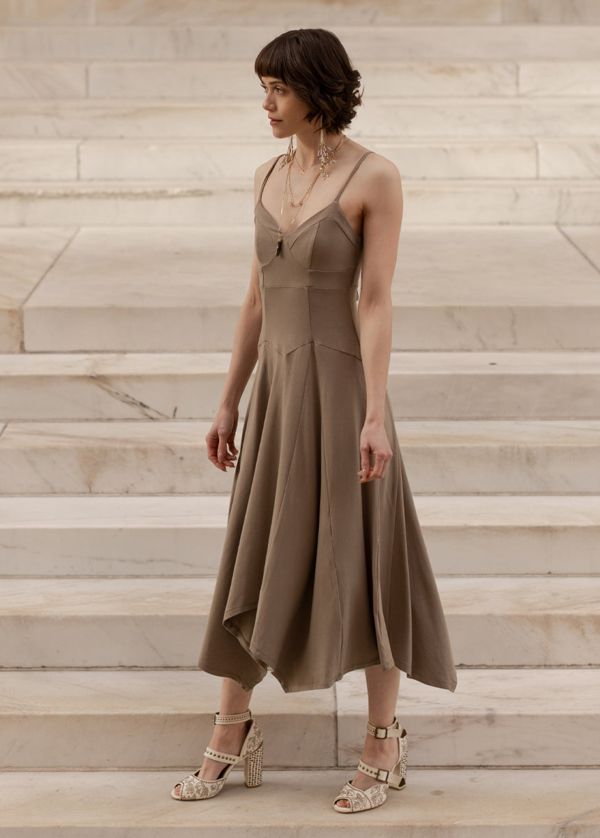 Circe Dress in Oyster