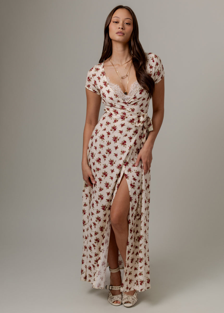 Colby Dress in Cream Floral