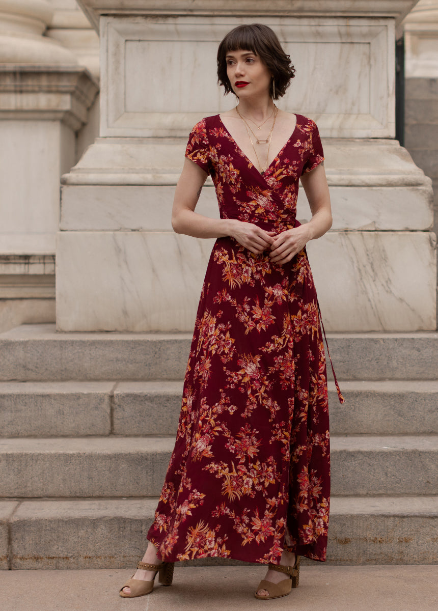 Colby Dress in Ruby Floral