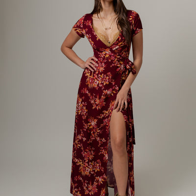 Colby Dress in Ruby Floral