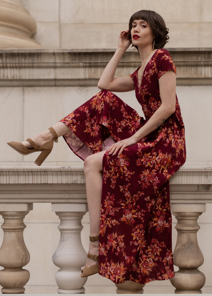 Colby Dress in Ruby Floral