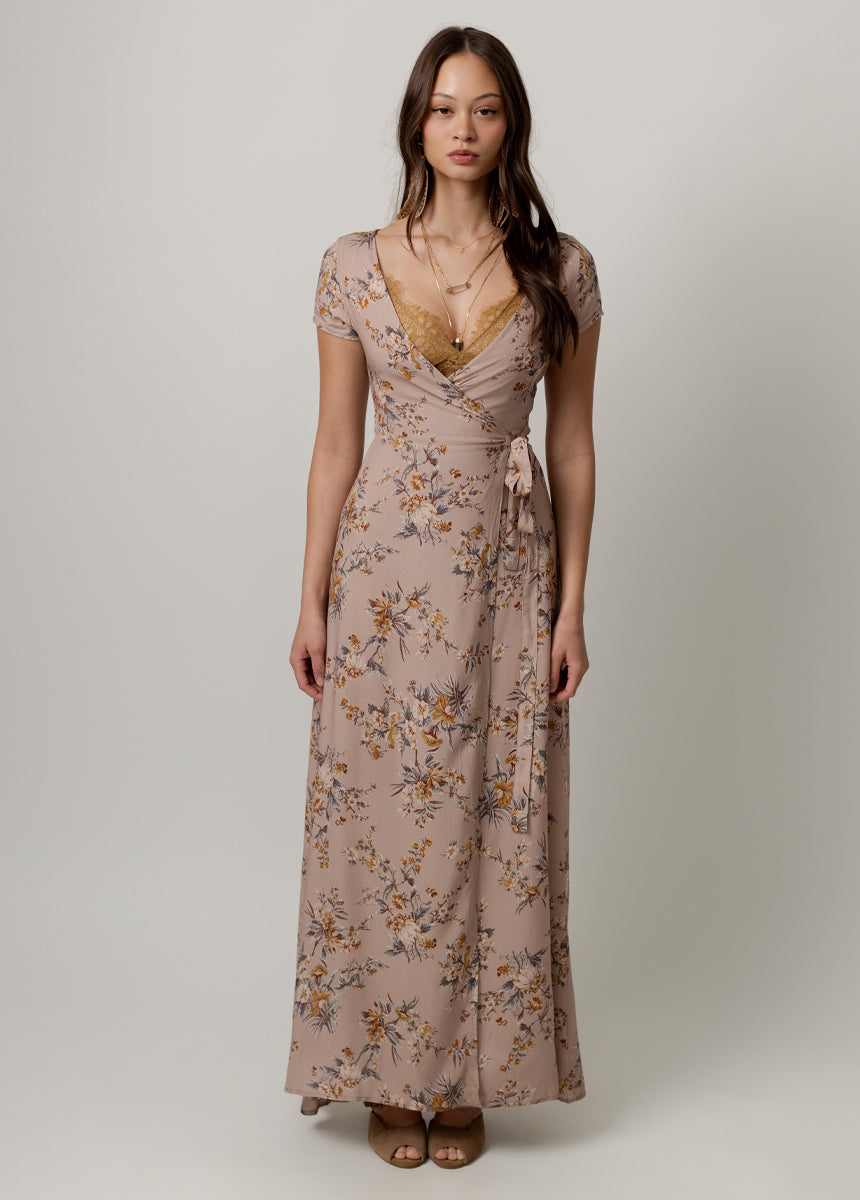 Joyfolie Women's Colby Maxi Boho Dress in Victorian Floral, Small Joyfolie Women's Colby Maxi Boho Dress in Victorian Floral, Small
