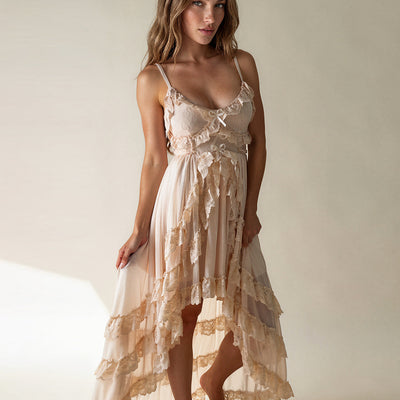 Dagala Dress in Peaches And Cream