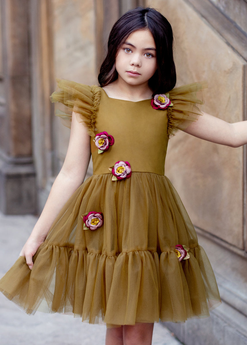 Elain Dress in Bistre