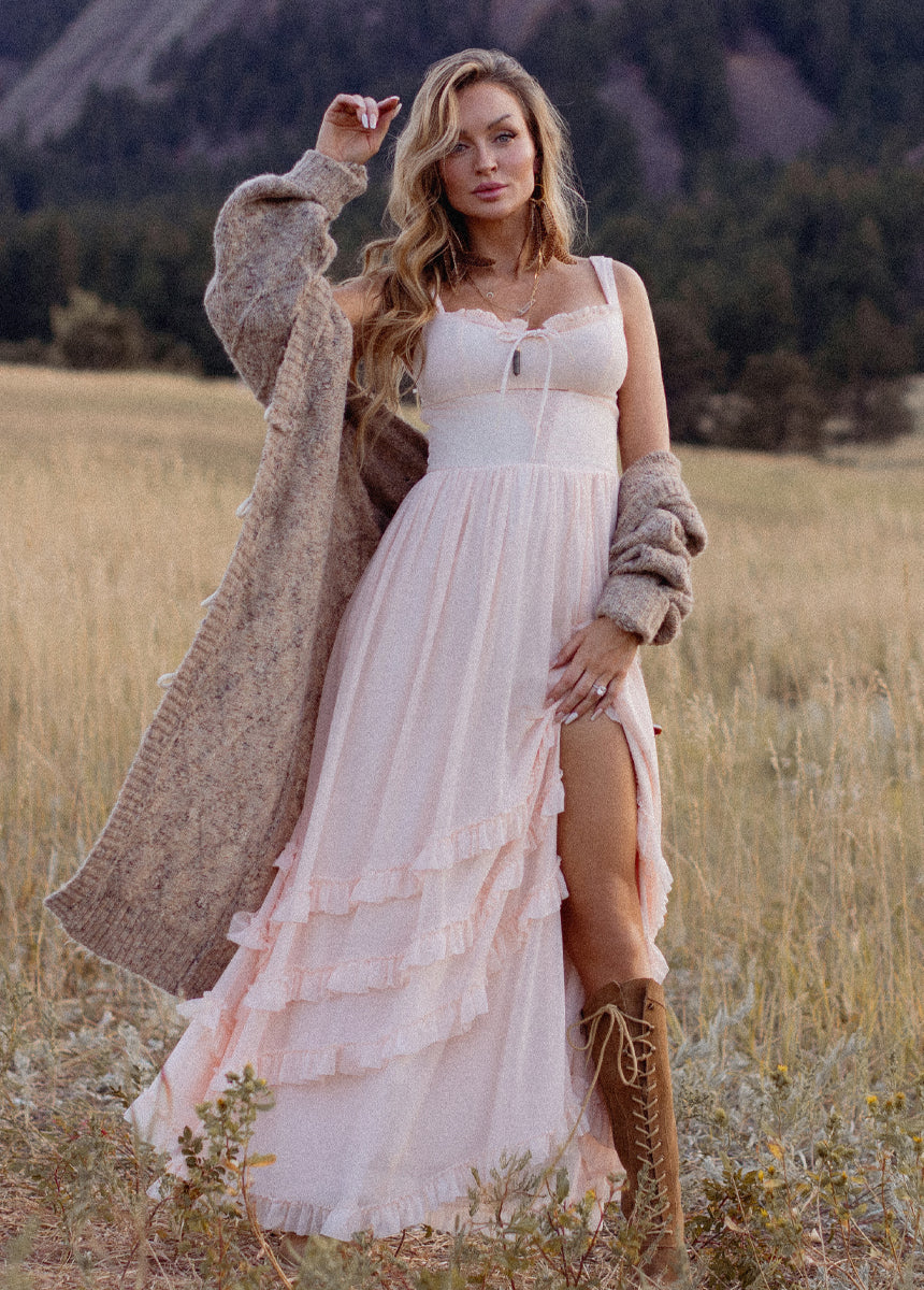 Elinda Dress in Shell