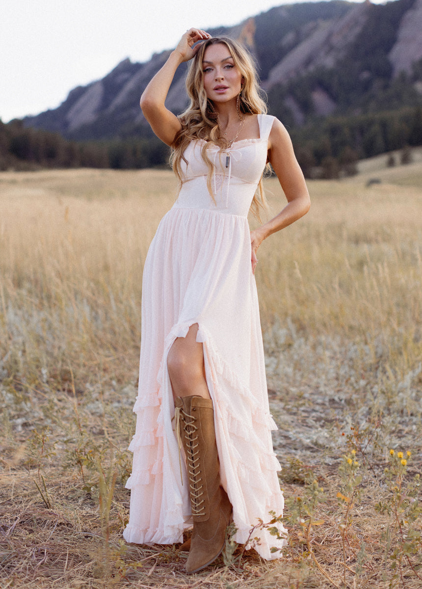 Elinda Dress in Shell