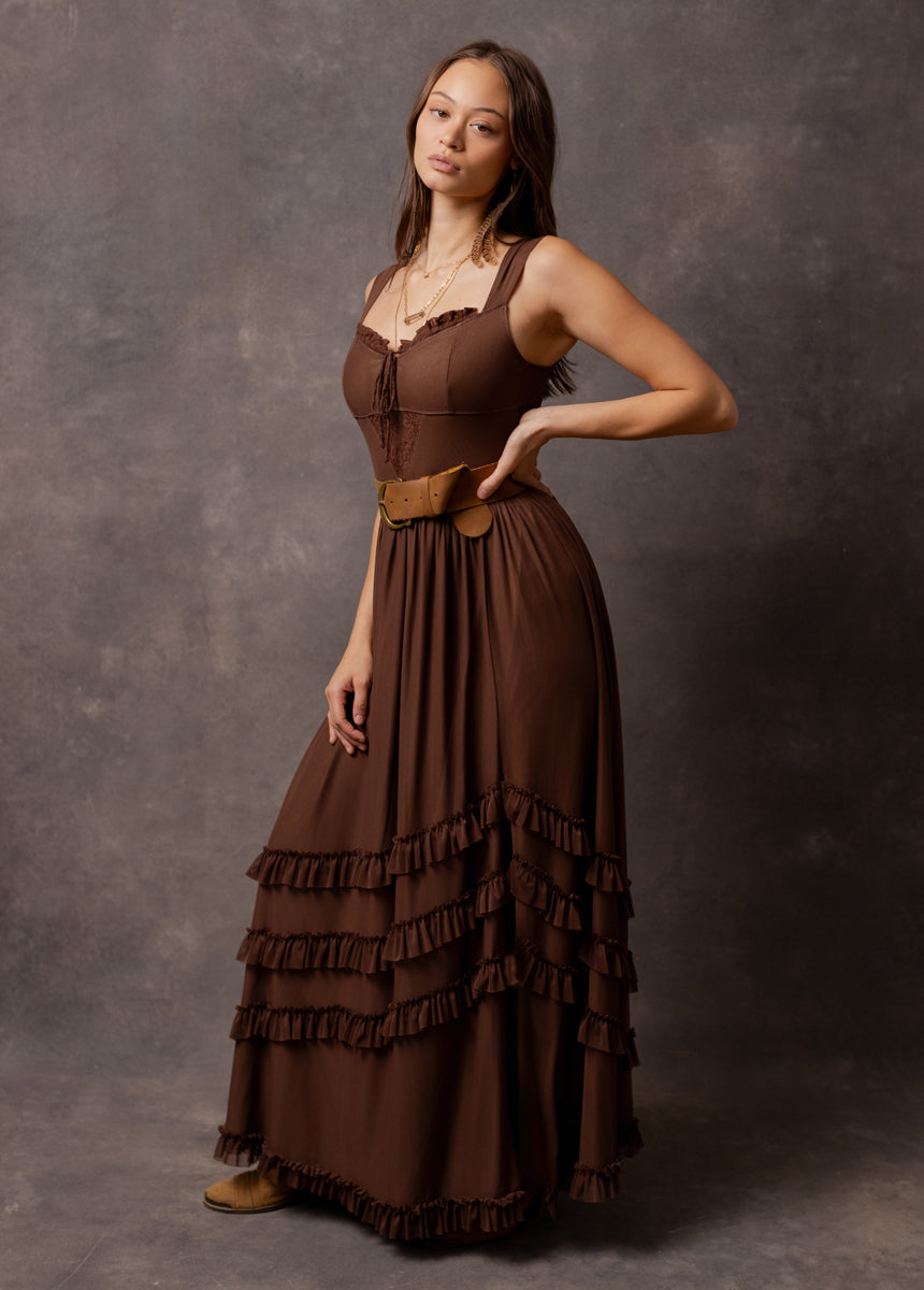 Elinda Dress in Hickory