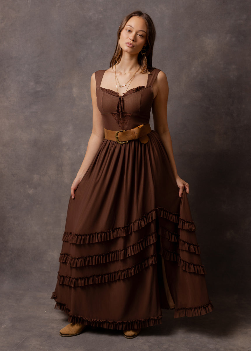 Elinda Dress in Hickory