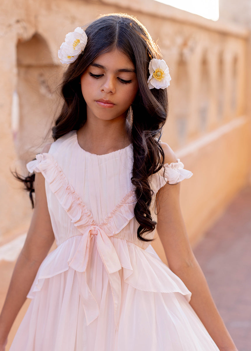 Joyfolie Girls Joyfolie | Girl's | Emmy Maxi Boho Dress in Cream, Size 4 Joyfolie Girls Joyfolie | Girl's | Emmy Maxi Boho Dress in Cream, Size 4