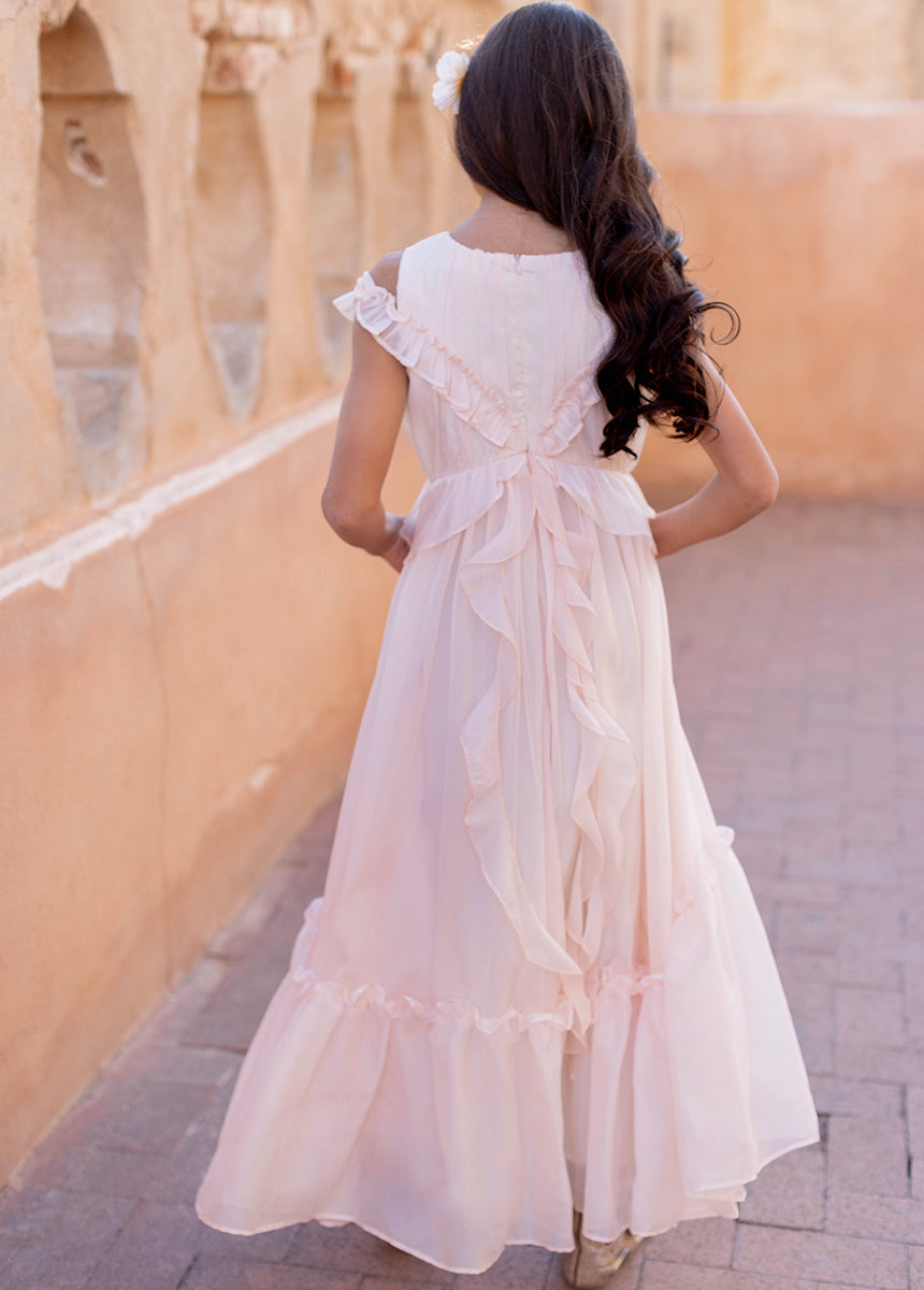 Joyfolie Girls Joyfolie | Girl's | Emmy Maxi Boho Dress in Cream, Size 4 Joyfolie Girls Joyfolie | Girl's | Emmy Maxi Boho Dress in Cream, Size 4