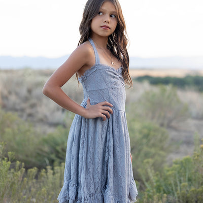 Erin Dress in Barely Blue