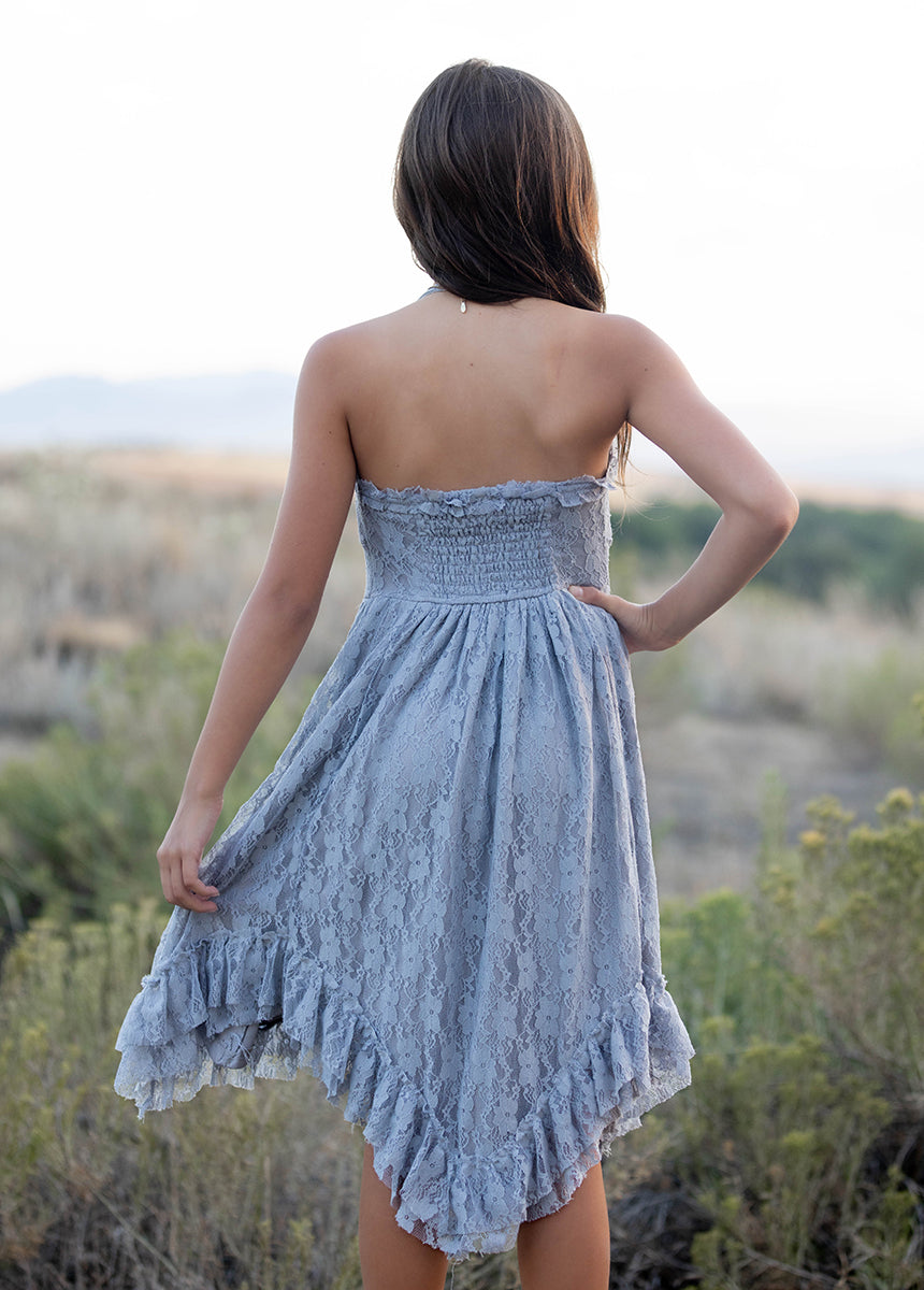 Erin Dress in Barely Blue