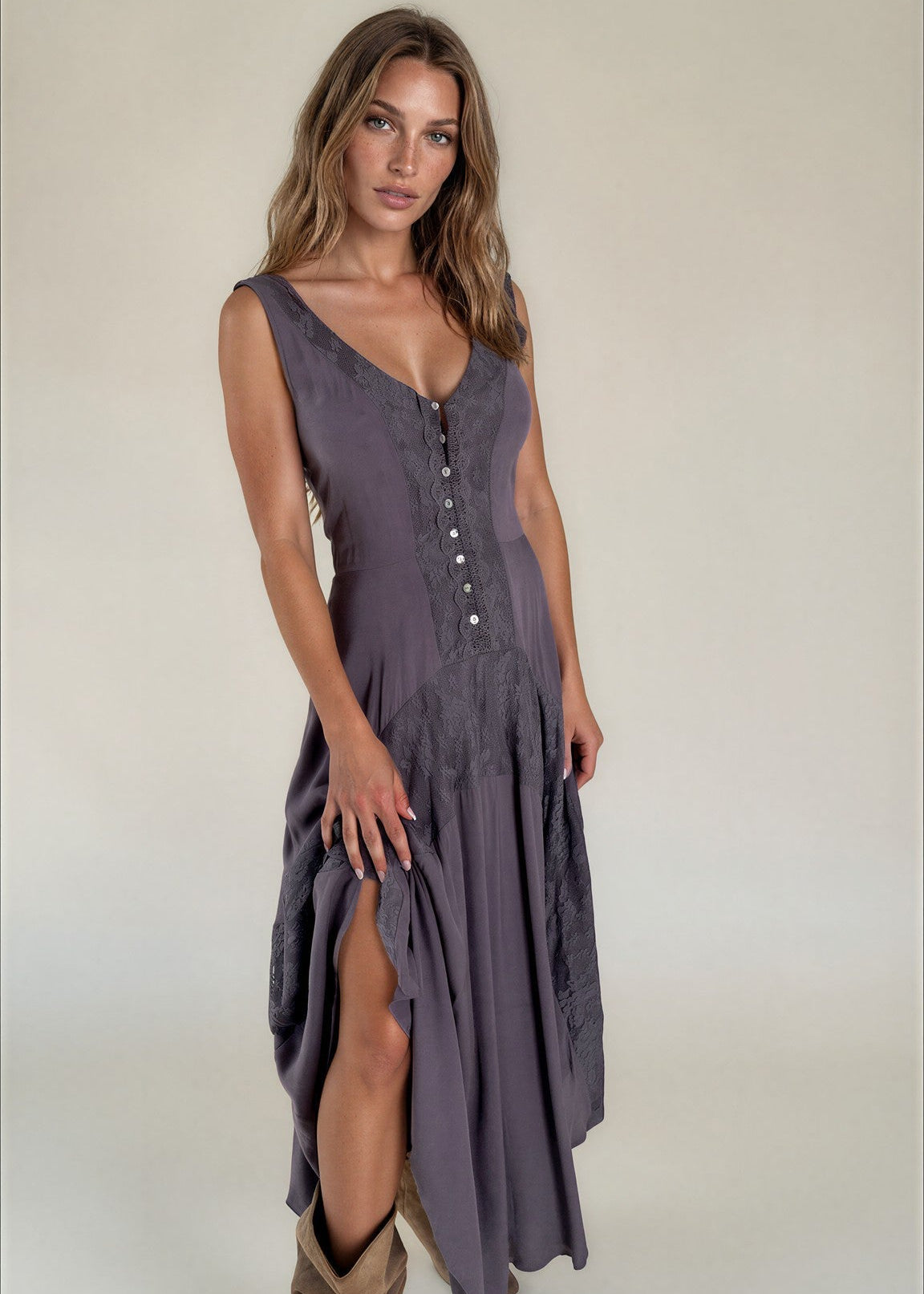 Eirini Dress in Slate