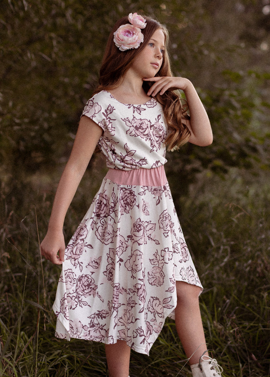 Fenlie Dress in Cream Boho Floral