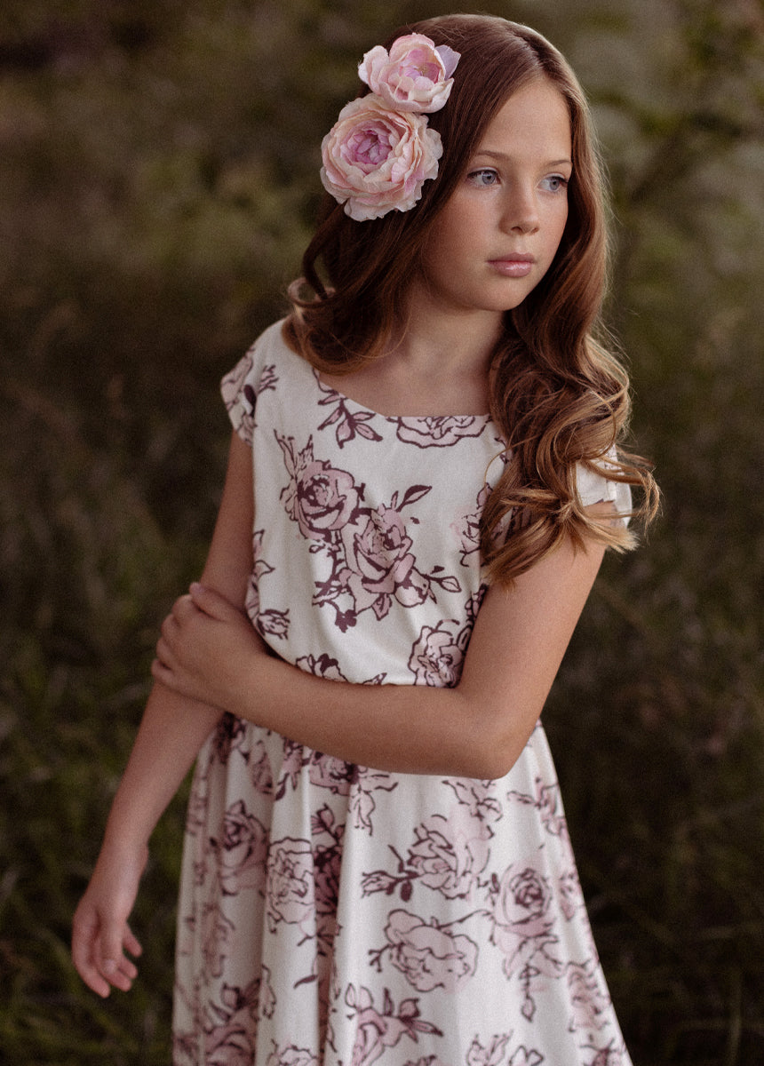 Fenlie Dress in Cream Boho Floral