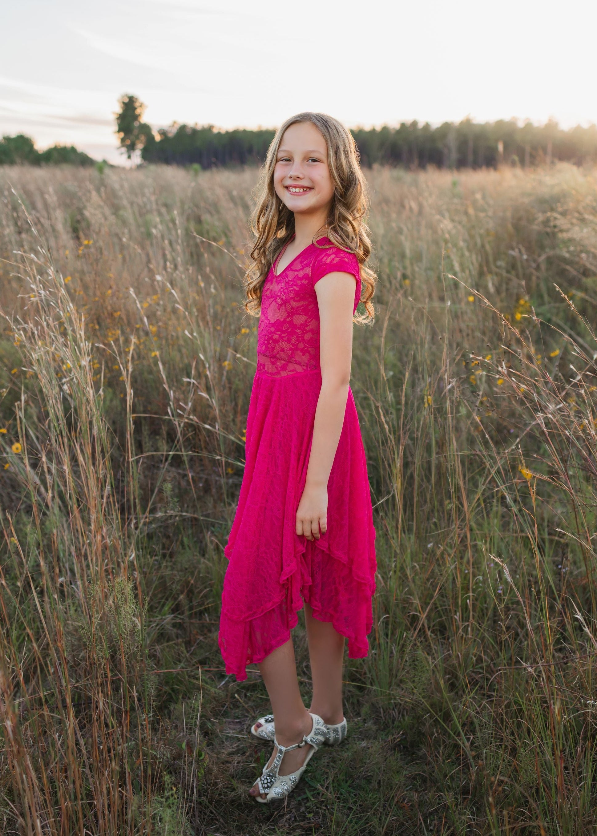 Fennia Dress in Fuchsia