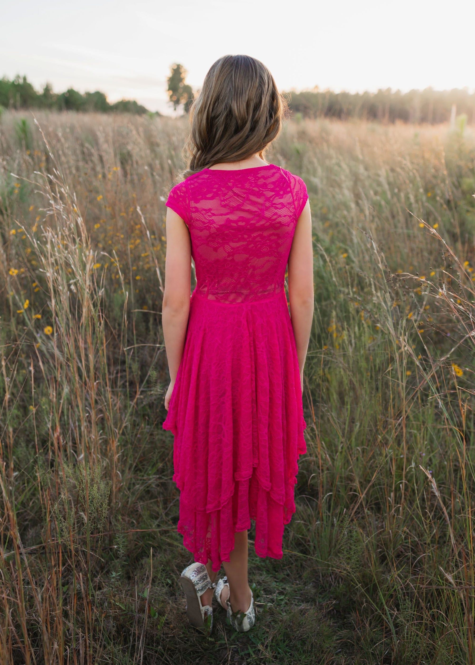 Fennia Dress in Fuchsia