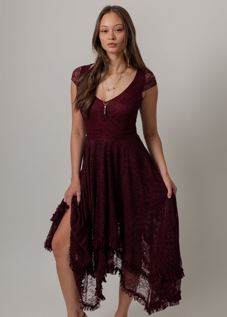 Fernilia Dress in Oxblood